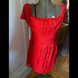 Red Off The Shoulder Dress